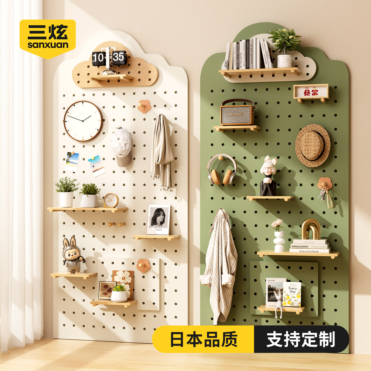原木高级质感，装饰收纳二合一图片