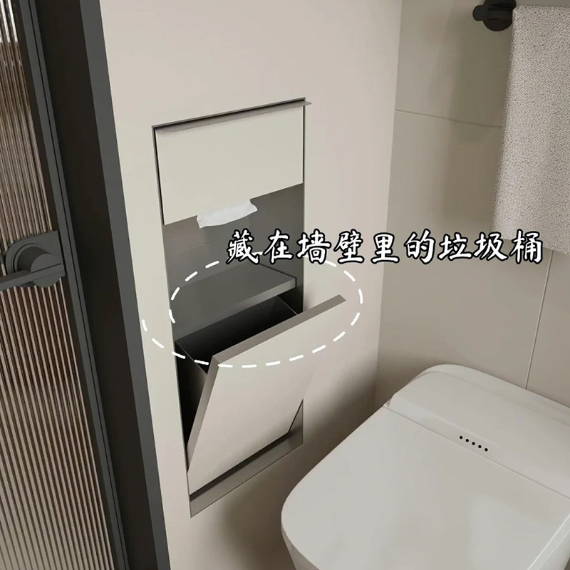 不锈钢马桶壁龛内嵌置物架定制