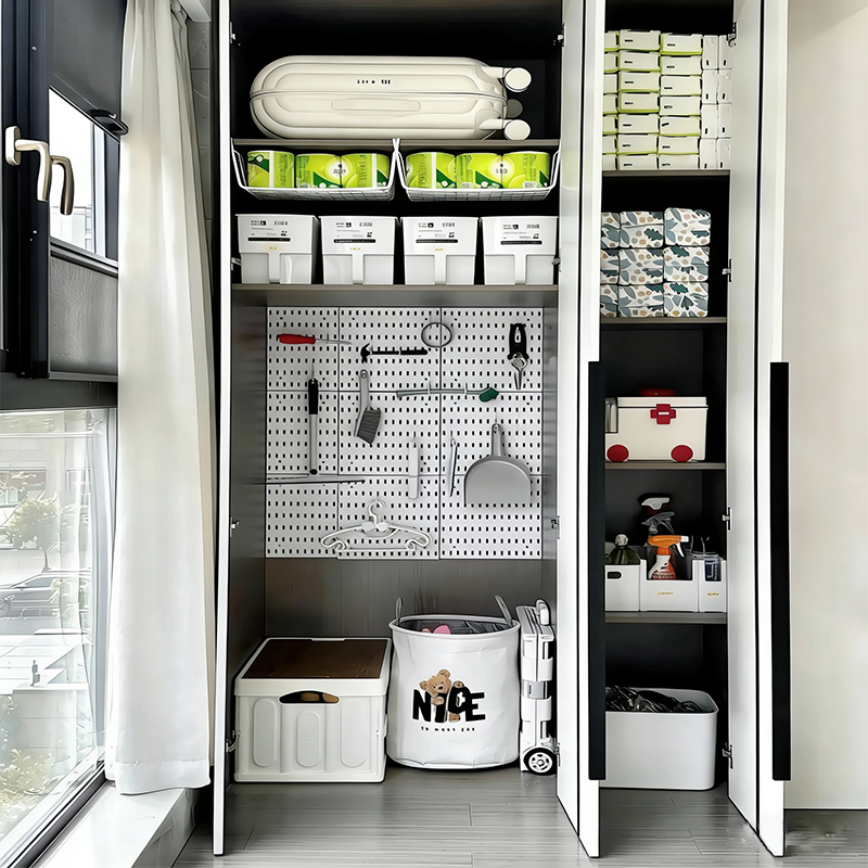 阳台洞洞板家政柜定制金属置物架戴森吸尘器工具收纳免打孔挂板,住宅家具,搁板/置物架/家用陈列架,淘宝优惠券,粉丝福利购,淘宝优惠卷