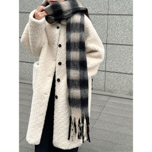 毛毛大衣羊羔毛外套女 加厚皮毛一体皮草长款 韩国东大门25冬季 新款