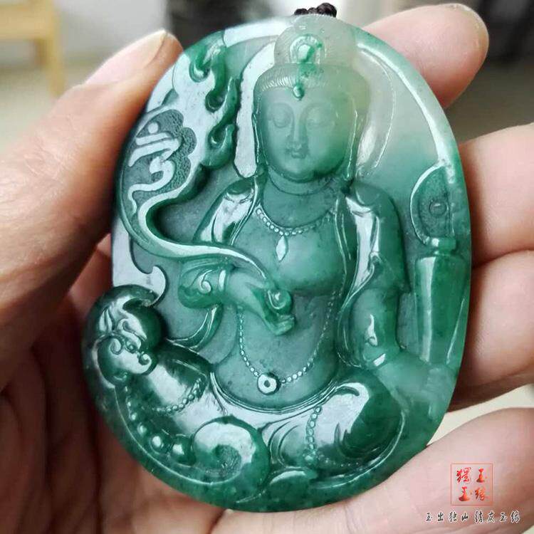 大促【观音菩萨】独山玉冰白天蓝老料护佑平安赵十双大师精品藏级