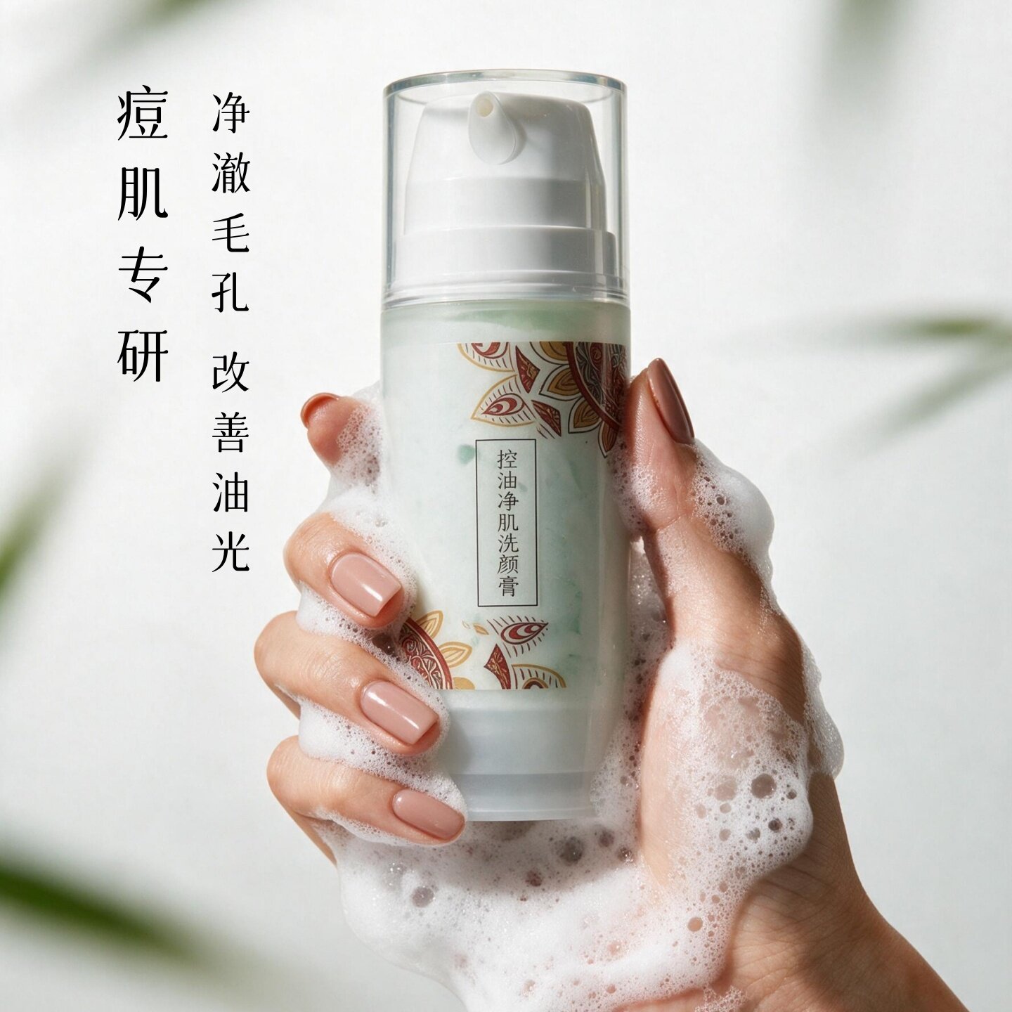 薄荷洗面奶卸妆黑头深层清洁控油