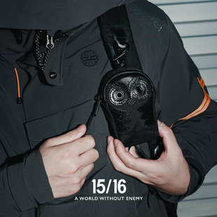 Fifteen Sixteen弹道尼龙小挂包猫头鹰钥匙驾照行驶证耳机收纳包