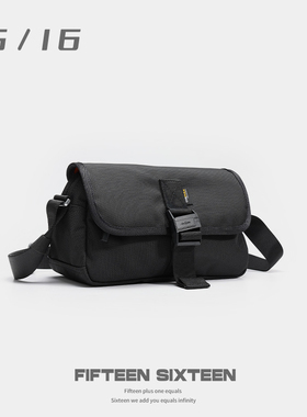 15/16黑色弹道尼龙斜挎包潮牌小包机能男士随身背包cordura胸包