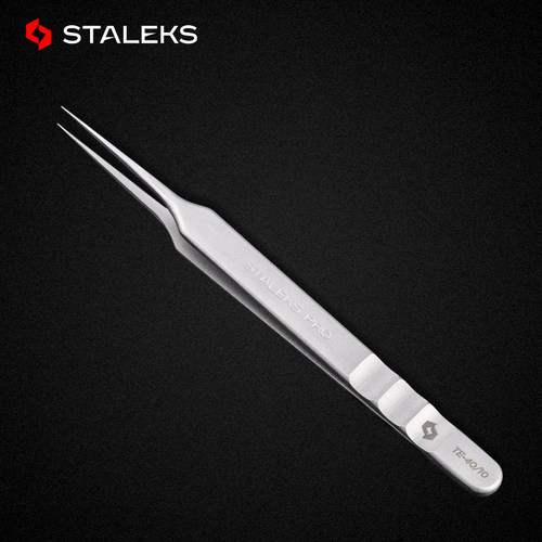 STALEKS高精密嫁接假睫毛镊子美睫师种植专用睫毛开花夹子工具