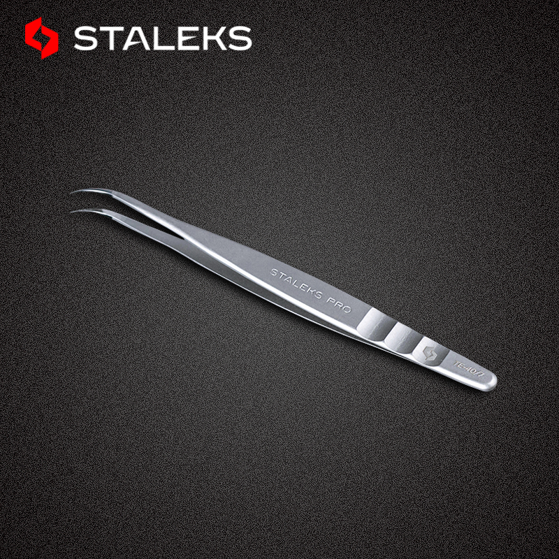 STALEKS高精密单根多取嫁接翘睫美睫专用镊中式睫毛镊子40-7
