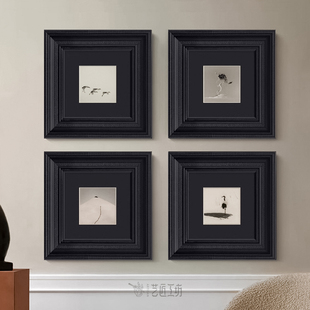 艺匠 山本昌南黑白摄影作品法式中古风客厅装饰画轻奢高级感挂画