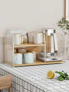 亚克力餐桌储物架桌面水杯茶杯储物架餐具柜台面杯排水架