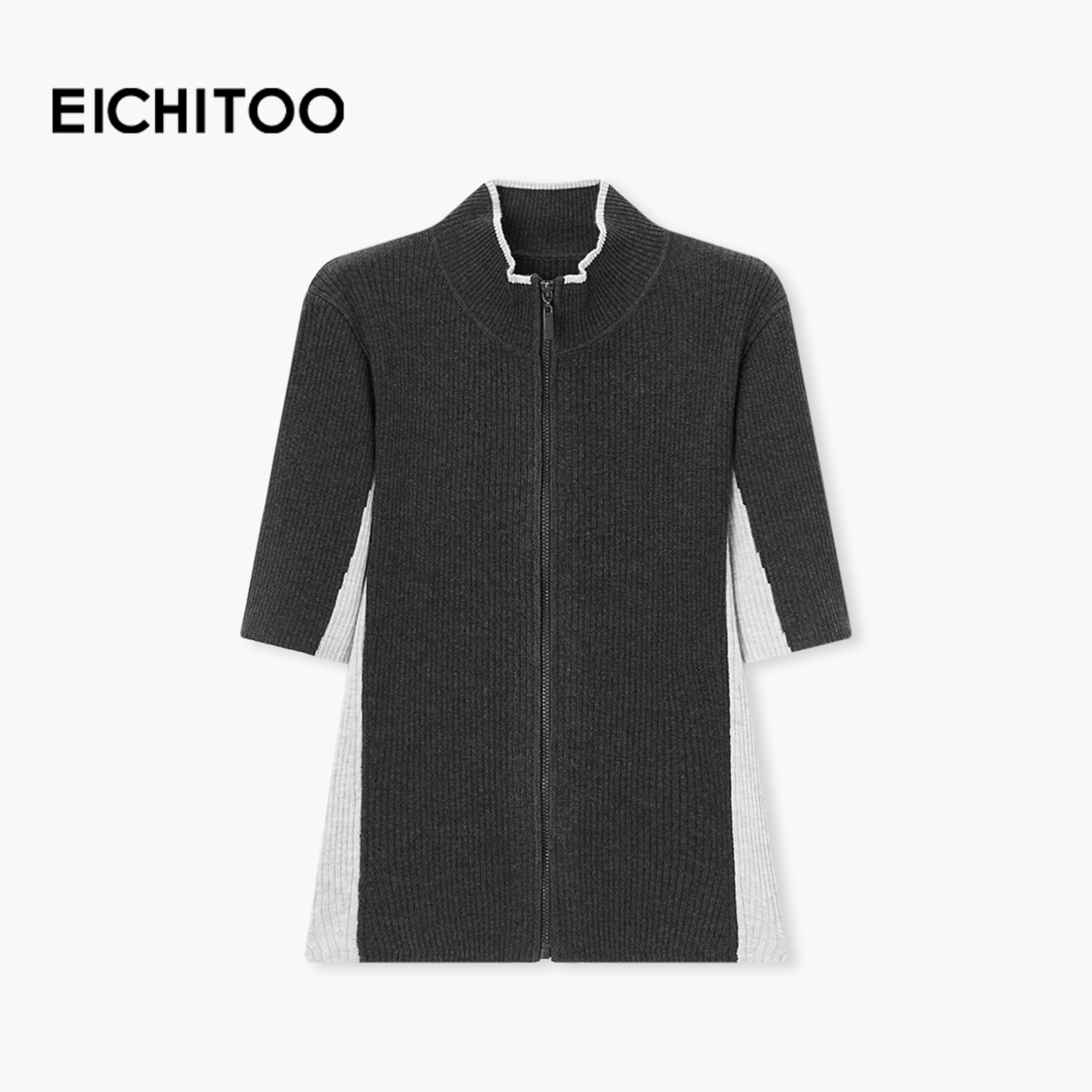 爱居兔运动时髦针织衫2026年春季新款修身气质短款显瘦毛衣