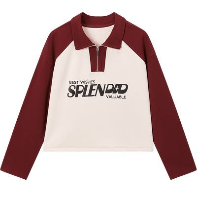 爱居兔校园风时尚撞色卫衣