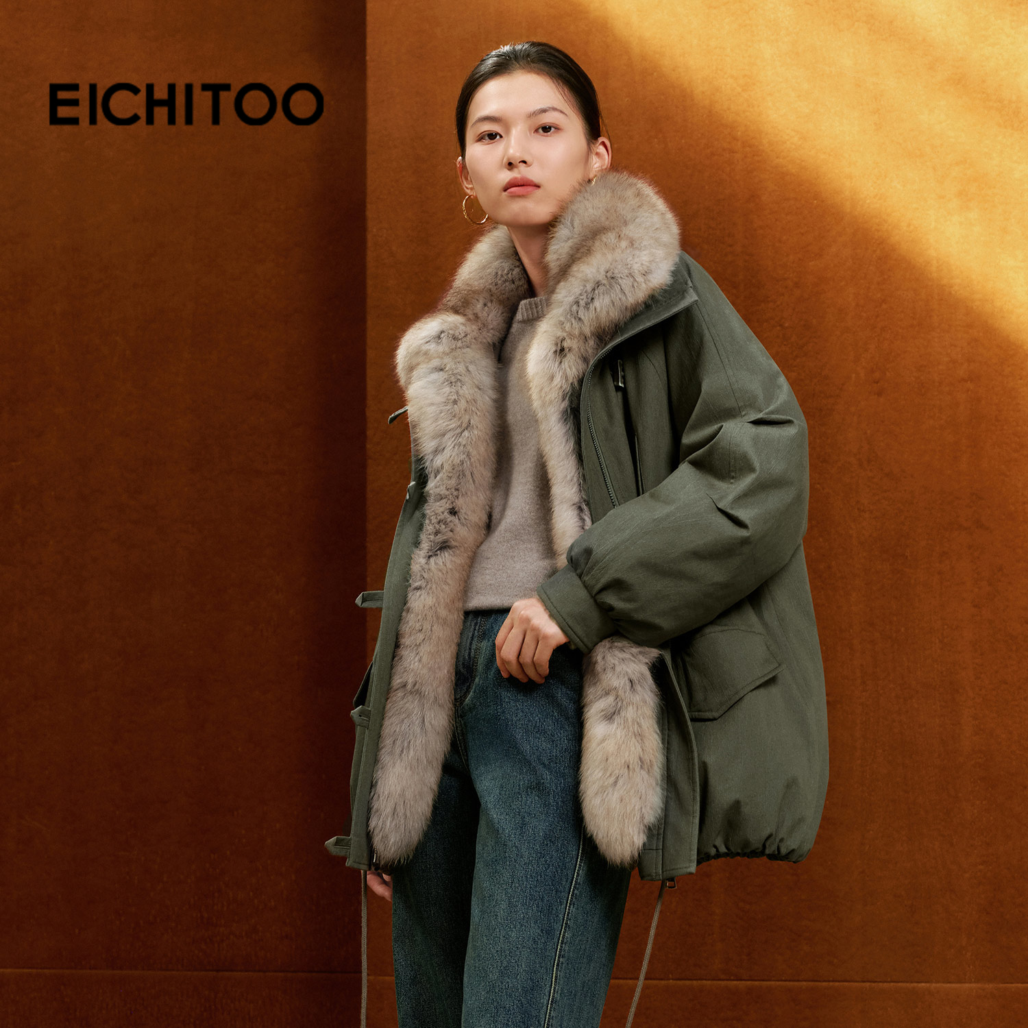 狐狸毛峰颜色轻松高级，提亮整体并叠加层次