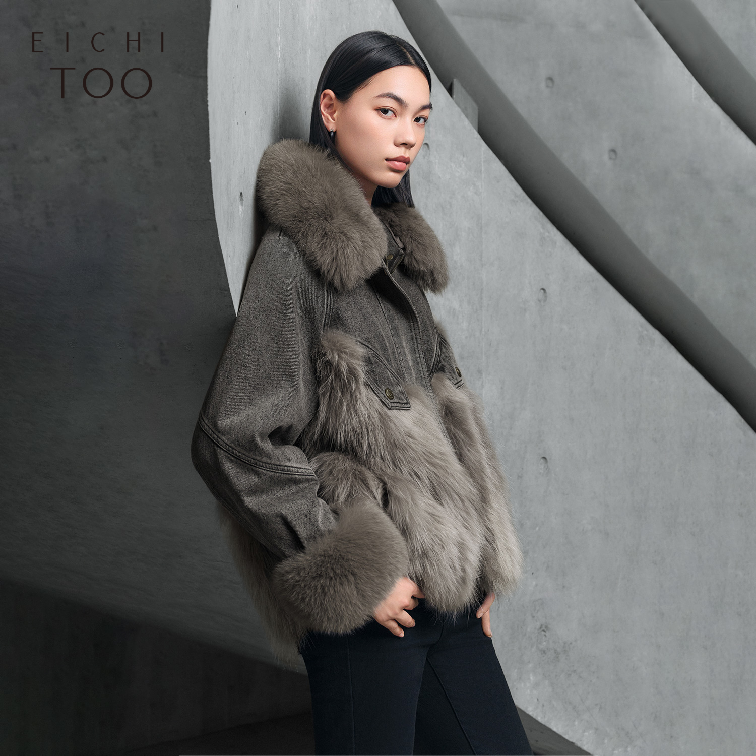 设计感 狐狸毛皮