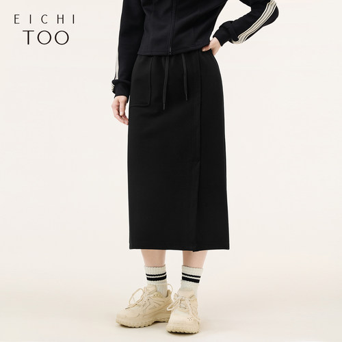 爱居兔运动风时尚抽绳半身裙