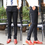 休闲裤 潮男修身 加绒时尚 2024冬季 小脚裤 韩版 裤 男式 加厚男士 子男裤