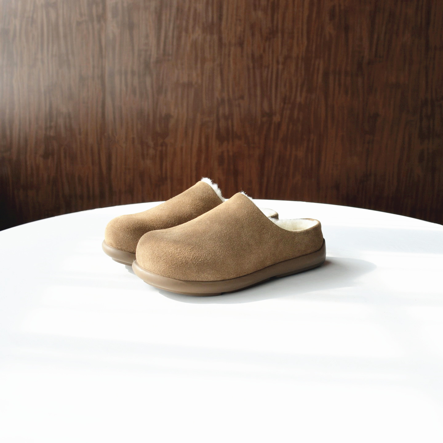 羊毛小土豆~ 牛反绒勃肯鞋2025冬季新款毛毛鞋包头一脚蹬女棉拖鞋