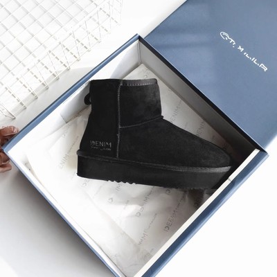 德国单！麂皮绒厚毛雪地靴2025冬季新款短筒靴厚底棉靴大码女短靴