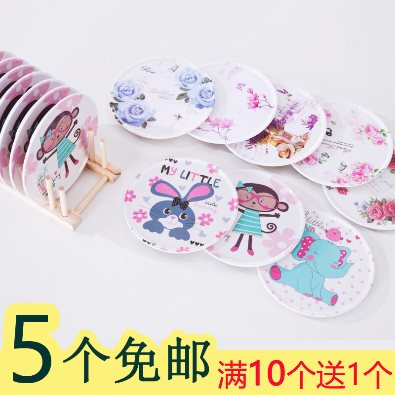 欧式卡通密胺仿瓷厨房耐摔隔热垫
