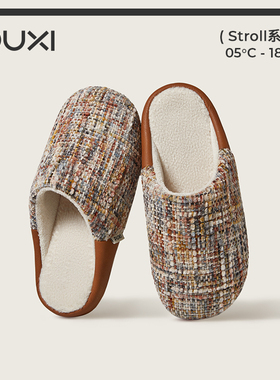 朴西繁星棉拖鞋女复古小香风冬季保暖防滑家居地板棉拖鞋情侣家用