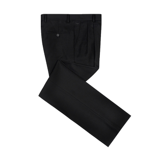 富绅双褶黑色西裤男直筒宽松商务正装裤子免烫垂顺公务员上班长裤
