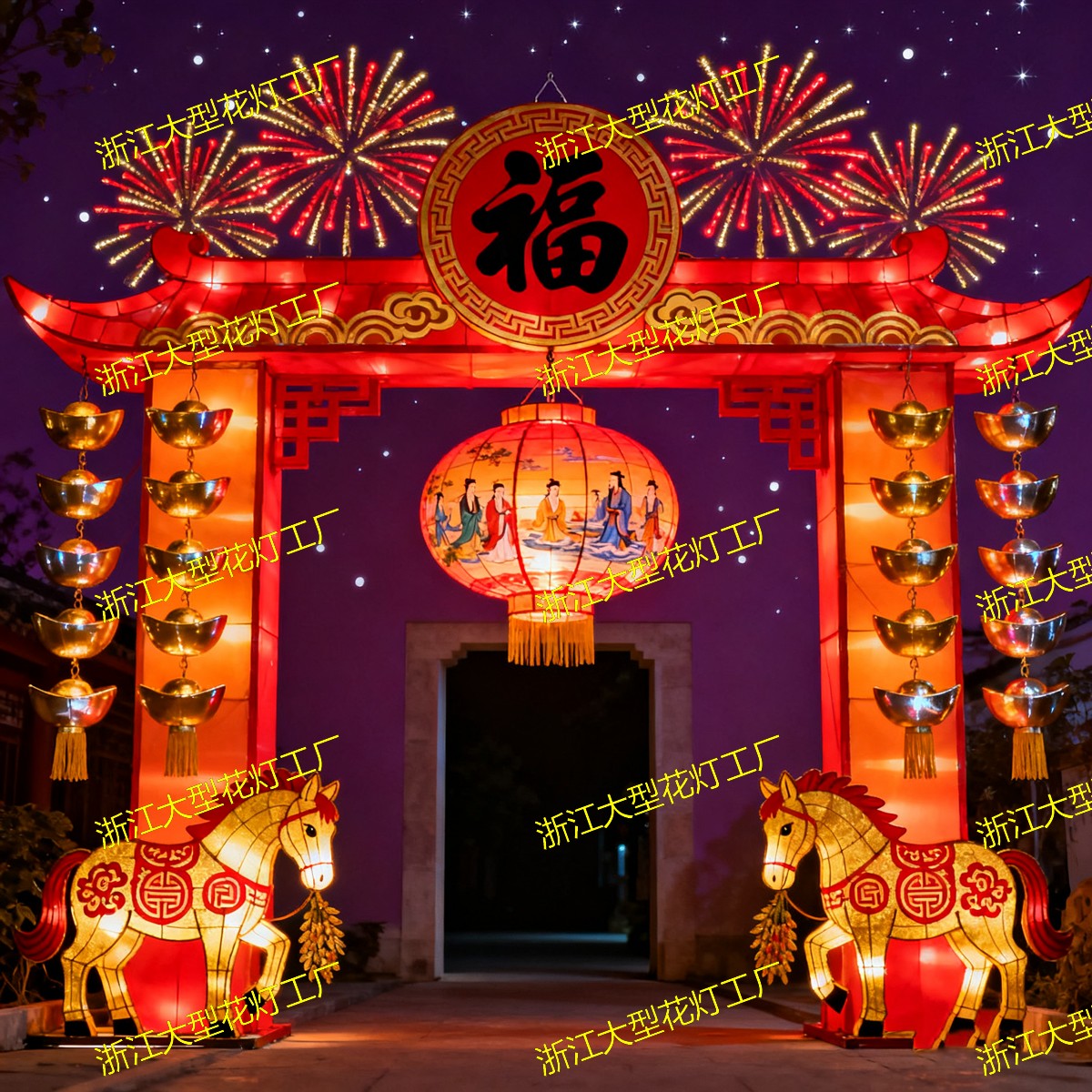 福字铁艺节日通用室外50000g门头