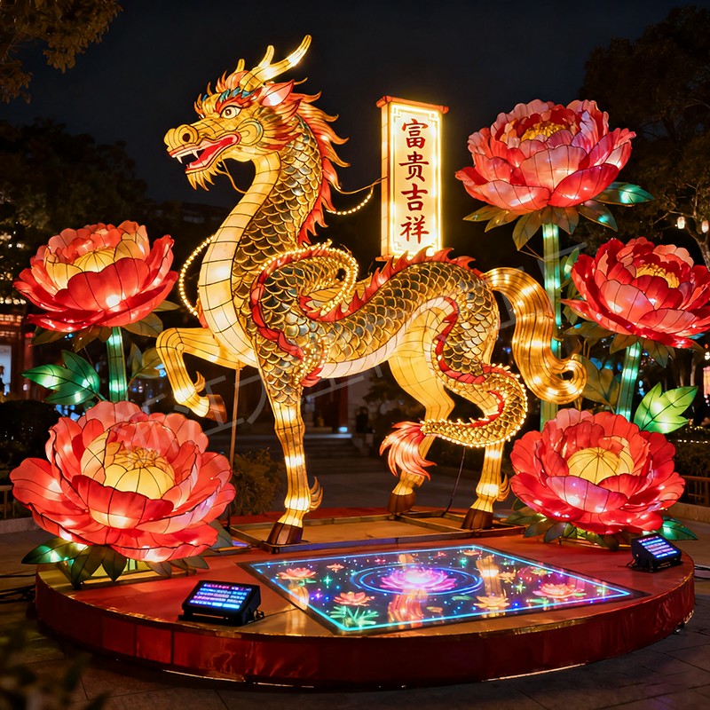自贡马年大型亮化花灯马到成功