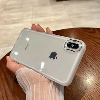 不发黄高级感大气带镜头膜适用iPhonex/XS手机壳苹果XSMAX硅胶XR墨水黑灰色透明软壳全包防摔男女款保护套潮