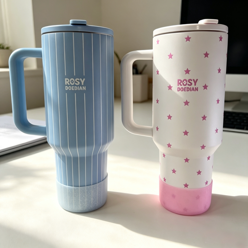 适用ROSY闪粉杯套冰霸杯硅胶杯套RDD保温杯保护套蘑菇杯防磨杯托