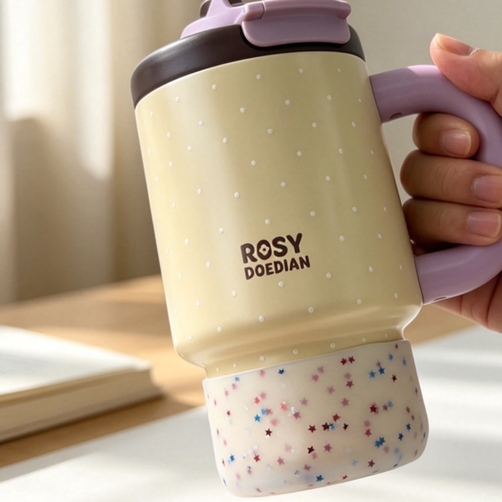 适用Rosydoedian保温杯防滑杯套蘑菇杯星星杯套RDD冰霸杯防摔杯套