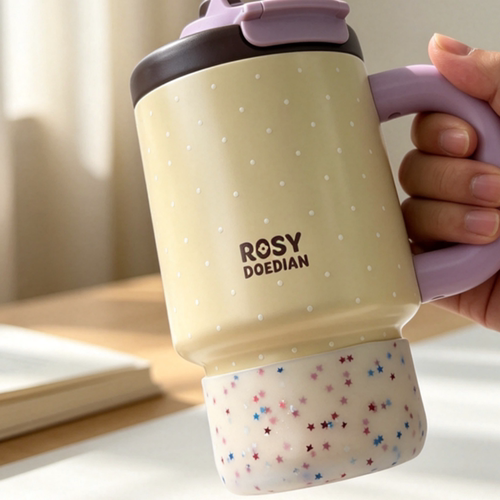 适用Rosydoedian保温杯防滑杯套蘑菇杯星星杯套RDD冰霸杯防摔杯套