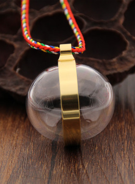 透明亚克力球形佛塔嘎乌盒吊坠挂件装甘露丸经文舍利吊坠挂件饰品