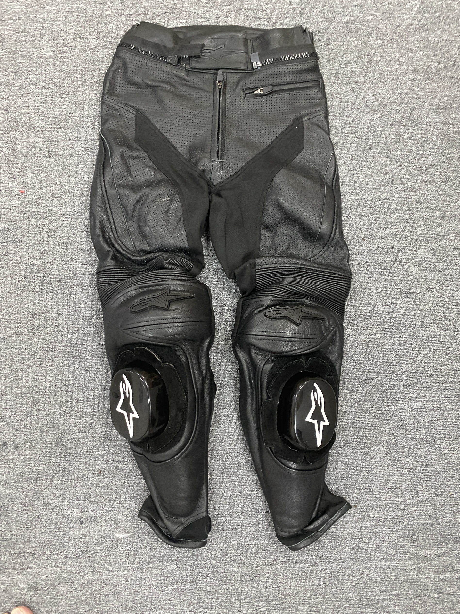 量身定制骑行裤皮裤赛道摩托车裤防摔牛皮裤比赛机车裤男