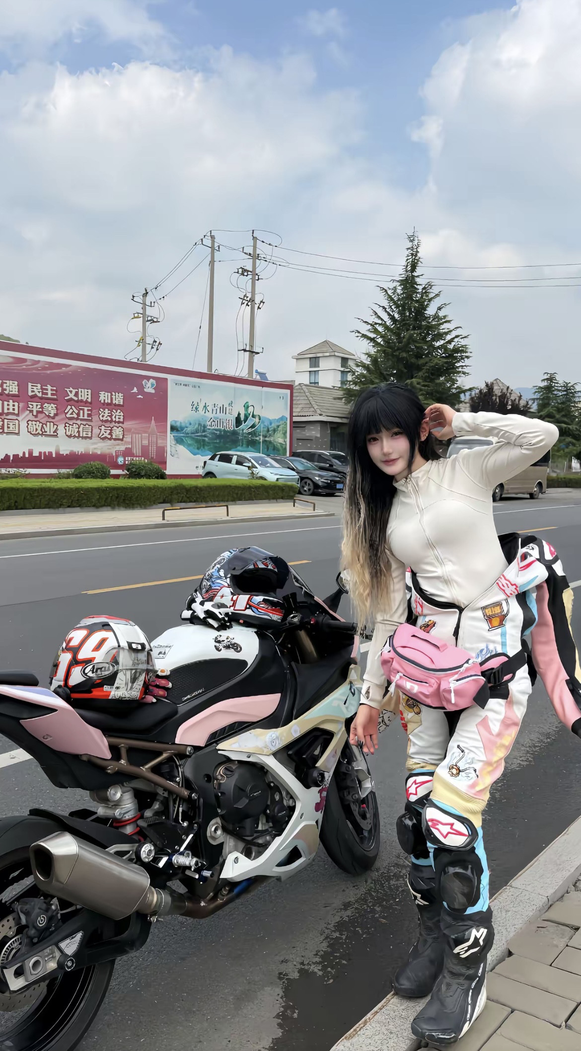 摩托车机车骑行服赛车服套装防摔耐磨男女量身定制