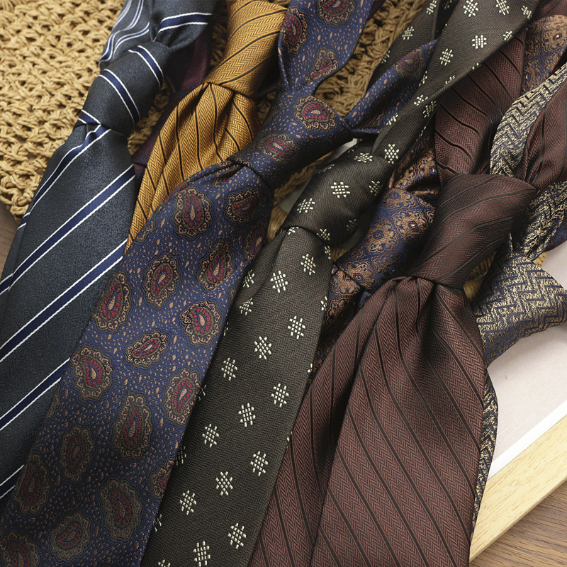 动物条纹提花正装领带