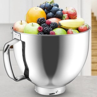美国不锈钢盆家用烘焙打蛋碗加深做蛋糕打发奶油盆适用kitchenaid
