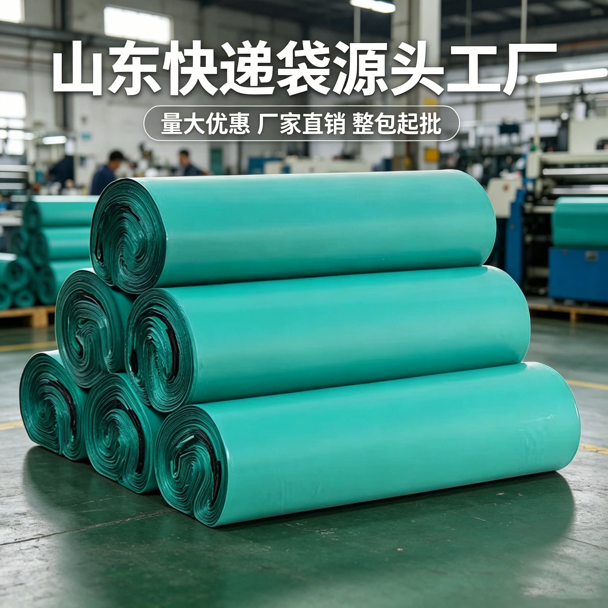 绿色快递加厚防水物流包装袋定制