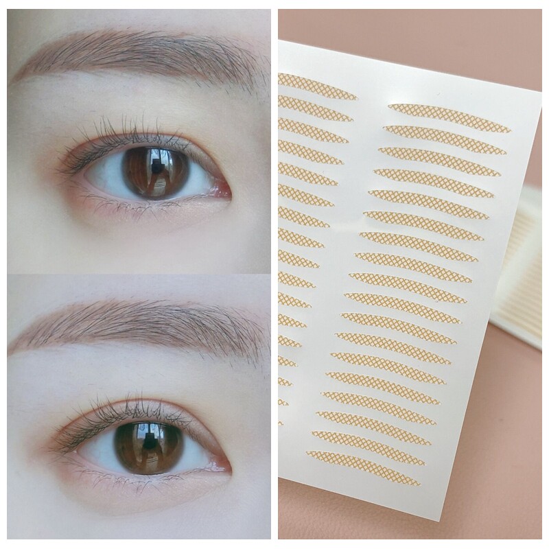 素颜尖头双眼皮贴蕾丝