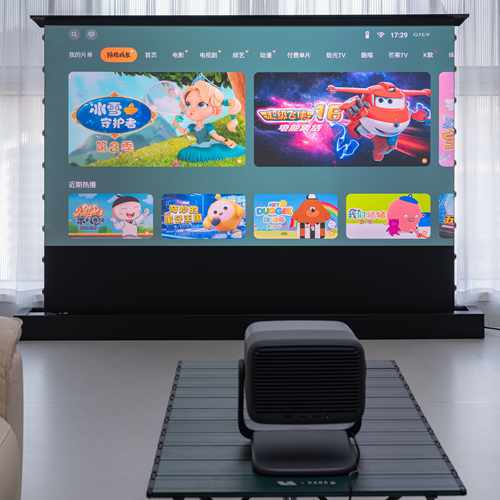 酷领科技电动菲涅尔地拉抗光幕布