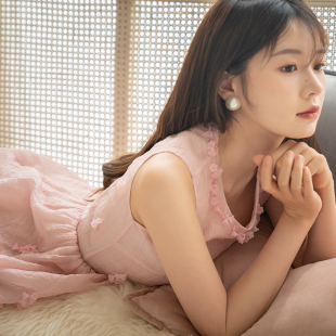 裙子女2024年夏季新款粉色初恋质感高级感公主裙小礼服长裙连衣裙