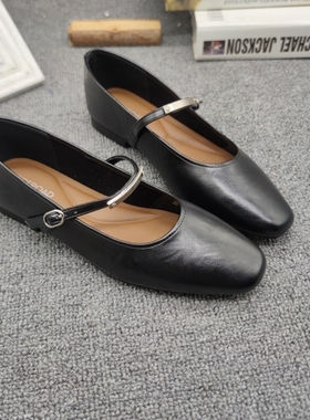 2025春款女鞋玛丽珍鞋软皮软底一字扣带单鞋奶奶鞋小皮鞋243101-5