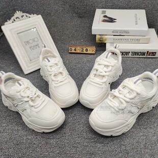 休闲运动老爹鞋 印象女鞋 真皮网面镂空透气小白鞋 新款 8826 2025夏季