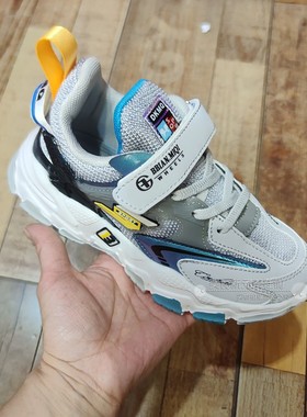 百变米奇2025春款男童鞋双网透气运动魔术贴轻便休闲老爹鞋66936