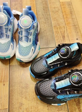 天翔大黄蜂2024夏新款男童鞋旋转纽扣休闲鞋透气运动老爹鞋83107