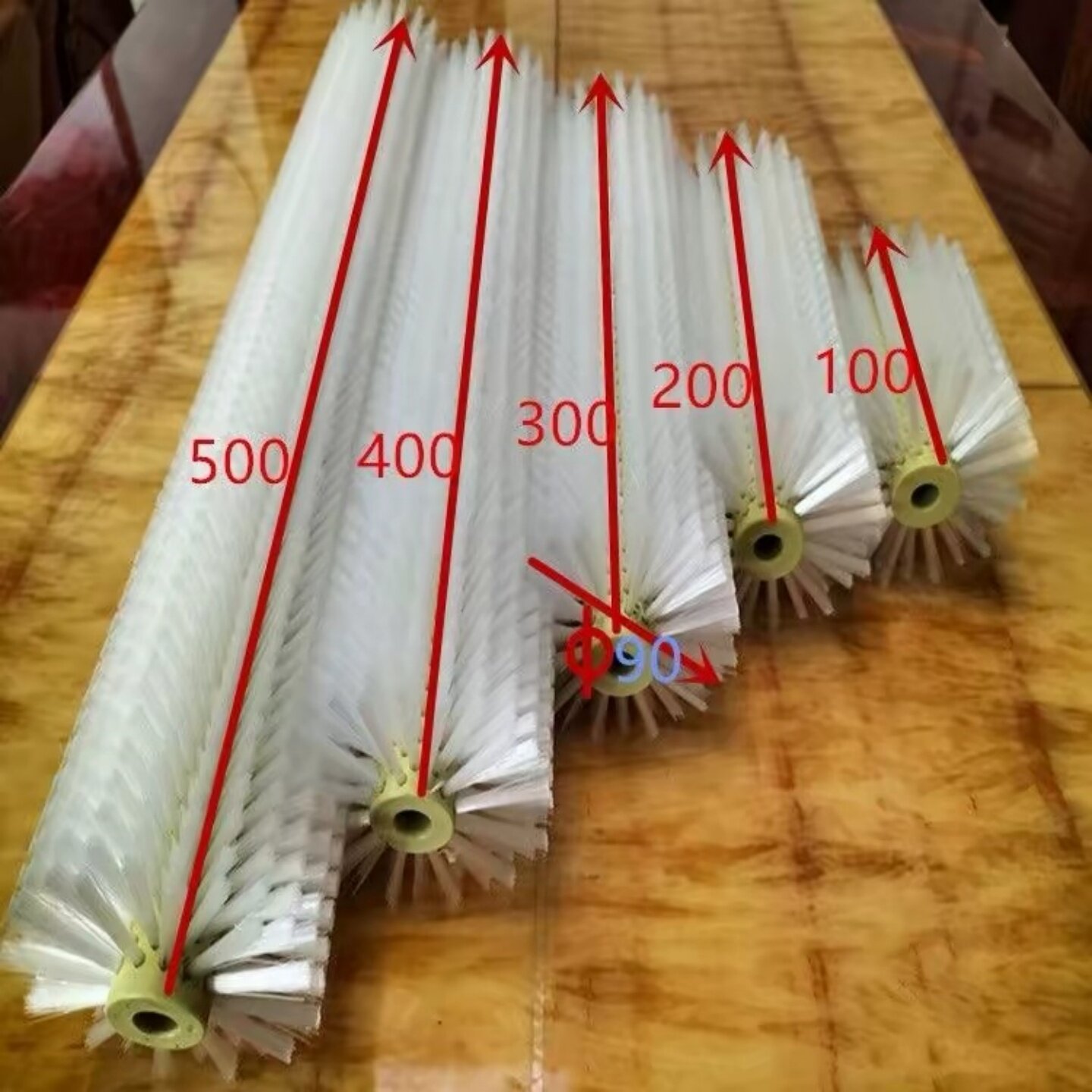 工业毛刷辊食品级清洗水果蔬菜皮带清扫除尘机械扫灰滚筒刷尼龙 - 实物图