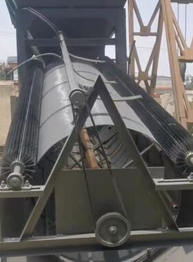 20型30型50型滚筒筛沙机毛刷辊尼龙丝钢丝圆形空心防堵眼除尘