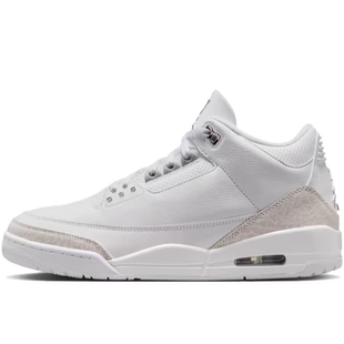 CT8532 薪火AirJordan3 111 低幫籃球鞋 AJ3白貓男款 Pure Money
