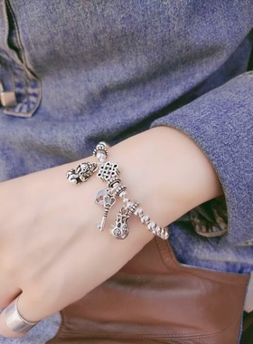 招财手链纯银性价比高复古女