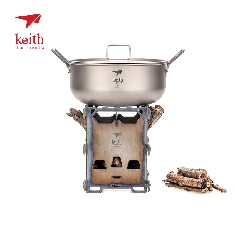 铠斯钛合金柴火炉便携野炊炉具