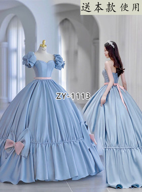 高级婚纱礼服纸样长款图纸打版