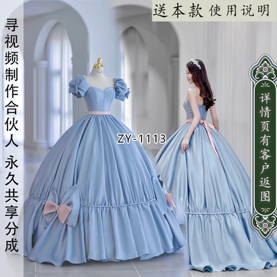 高级婚纱礼服纸样长款图纸打版