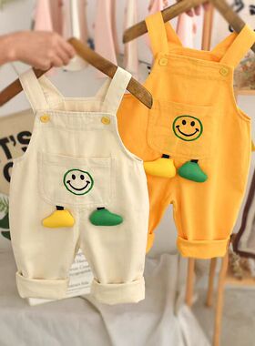 2026春秋季男女童棉背带裤长裤儿童吊带裤百搭女宝休闲长裤连体裤